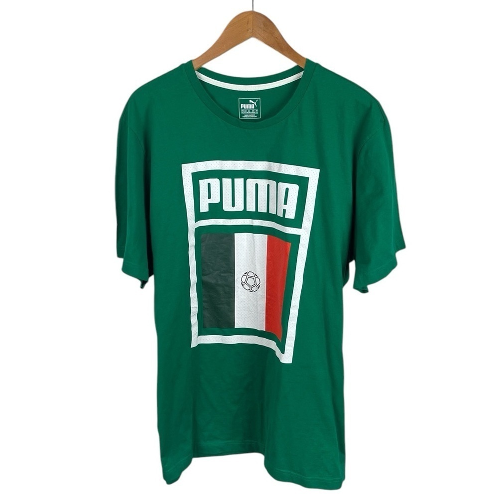 TS1125 Men’s Puma Sport Brand Mexico Soccer Graphic T Shirt XXL